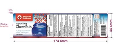 Label (Arc609525 American Red Cross Vporizing Chest Rub Ointment 4 Oz(113g) 44.4x174.6 02.07.2025)